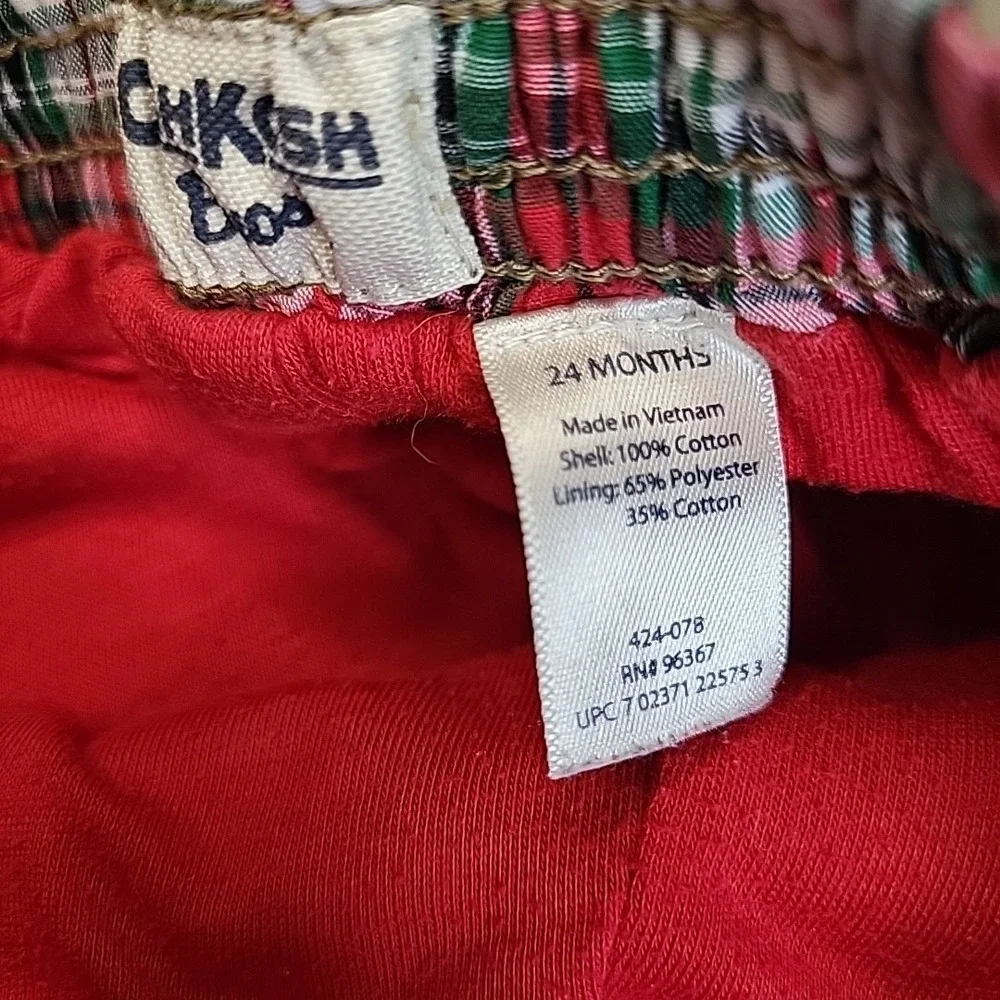 OSHKOSH B'GOSH‎ Boys Embroidered Reindeer Lined Tan/Brown Pants 24mo